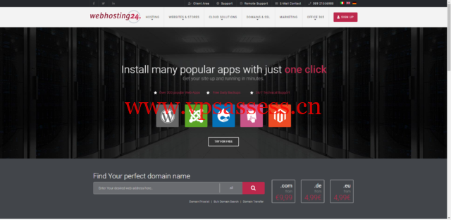 Webhosting24:便宜vps,1核AMD Ryzen/512MB/10GB硬盘/2TB/1Gbps带宽,€15/年,纽约&日本&新加坡等机房-主机阁