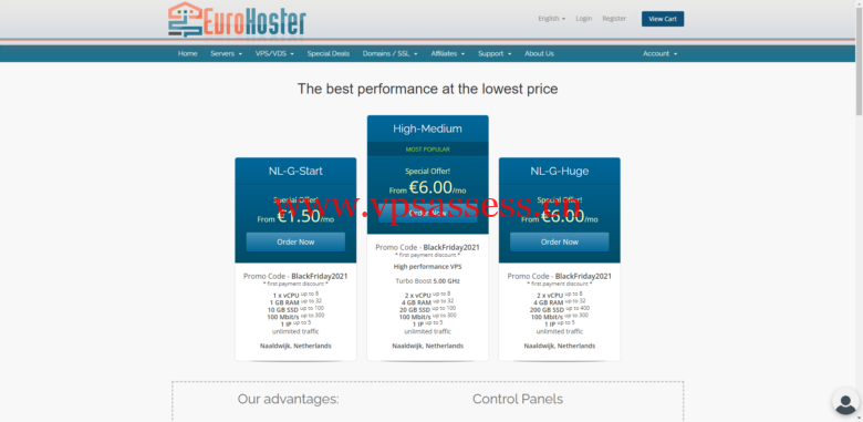 eurohoster：情人节促销，vps服务器40%优惠，独立服务器20%优惠，荷兰机房/保加利亚机房，€3/月起-主机阁
