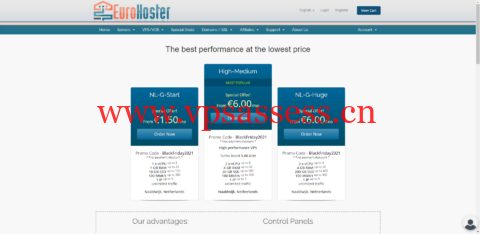 eurohoster:vps服务器30%优惠,独立服务器15%优惠,荷兰机房/保加利亚机房,€3.5/月起-主机阁