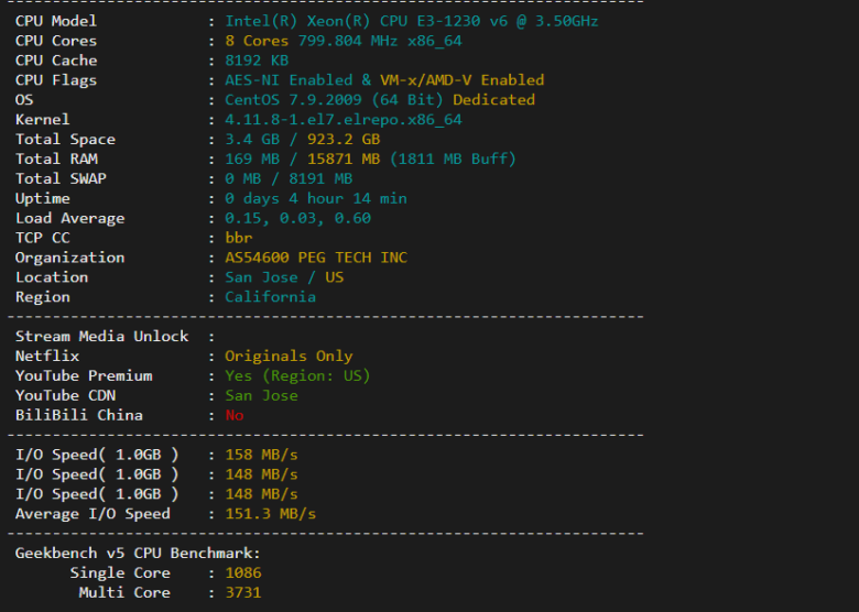 raksmart:美国圣何塞(硅谷)机房独立服务器,国际BGP 100M线路,机器性能/流媒体/线路等测评数据分享