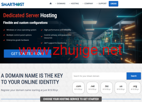 smarthost：1核/1GB内存/10GB NVME硬盘/1TB流量/1Gbps带宽，$2.06/月，可选洛杉矶/拉斯维加斯/英国/荷兰机房，支持windows-主机阁