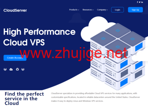 #黑五#CloudServer：美国洛杉矶和纽约机房特价vps，1核/2GB内存/40GB NVMe/10TB流量/1Gbps带宽，$3/季起-主机阁