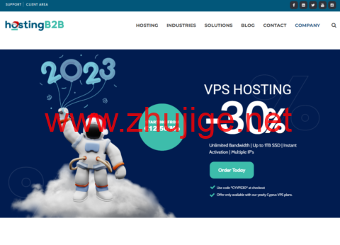 Hosting B2B：塞浦路斯/马耳他vps，1核/512MB内存/32GB SSD/1TB流量/1Gbps带宽，€11.25/月-主机阁