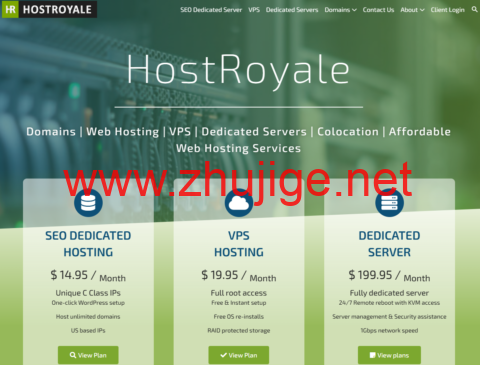 HostRoyale：西班牙独服，E3-1230/8GB内存/1TB硬盘/不限流量/1Gbps带宽，$150/月-主机阁