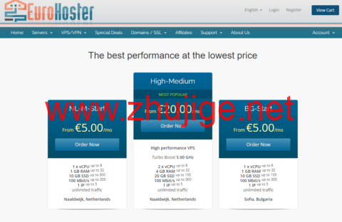 eurohoster：荷兰机房独立服务器，2*E5-2620v4/32GB内存/1TB HDD/100TB流量/1Gbps带宽，€74.54/月-主机阁