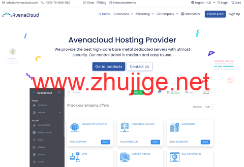 AvenaCloud：摩尔多瓦抗投诉VPS，1核/1GB/10GB SSD/100Mbps不限流量，€11.5/年-主机阁