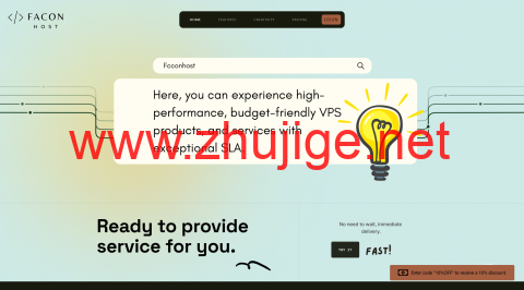 Faconhost：洛杉矶9929线路，1核/1GB/15GB NVMe/500GB@300Mbps带宽，£17.5/年-主机阁