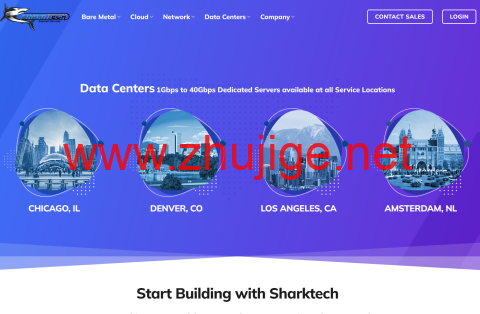 Sharktech：洛杉矶/丹佛/芝加哥/荷兰机房高防服务器1Gbps不限流量$79/月起，10Gbps不限流量$399/月起-主机阁