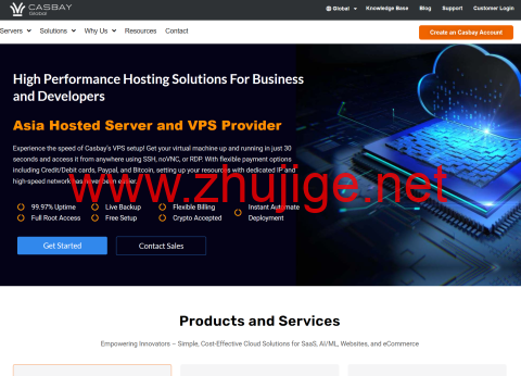 Casbay：马来西亚VPS，3核/3GB内存/60GB/不限流量/100Mbps端口，18美元/月-主机阁