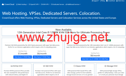 CrownCloud：便宜vps，4核/2GB/30GB/2TB@1Gbps带宽，$5/月，可选洛杉矶/迈阿密/亚特兰大/荷兰机房-主机阁