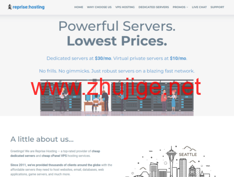 RepriseHosting：西雅图独服，2*L5640/32G内存/2*960G SSD/50TB@1Gbps带宽，$37/月-主机阁
