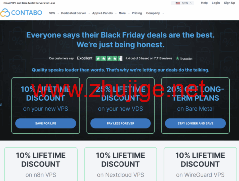 #黑五狂欢#Contabo：VPS立减25%，独立服务器年付立减 20%，可选日本/新加坡/美国/德国/英国/澳大利亚等9个机房-主机阁