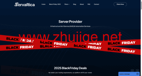 Servarica：加拿大vps，2核/8GB/250GB NVMe/8TB@10Gbps或250M不限流量，$5/月-主机阁