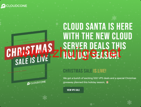 #圣诞促销#CloudCone：2核/1GB/24GB SSD/3.5TB@1Gbps带宽，$13.59/年，可选洛杉矶/圣路易斯机房-主机阁