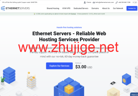 EtherNetservers 优惠：洛杉矶 / 德 / 新泽西机房 VPS，10Gbps 带宽低至 $3 / 月-主机阁